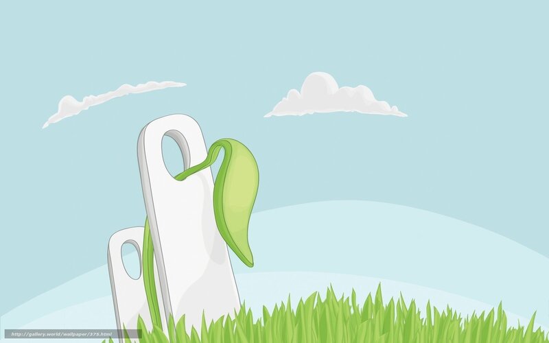 Green sprout on white object