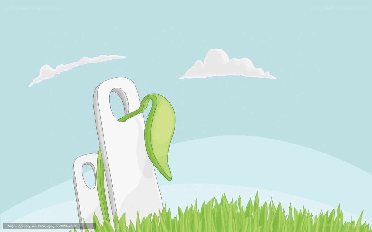Green sprout on white object