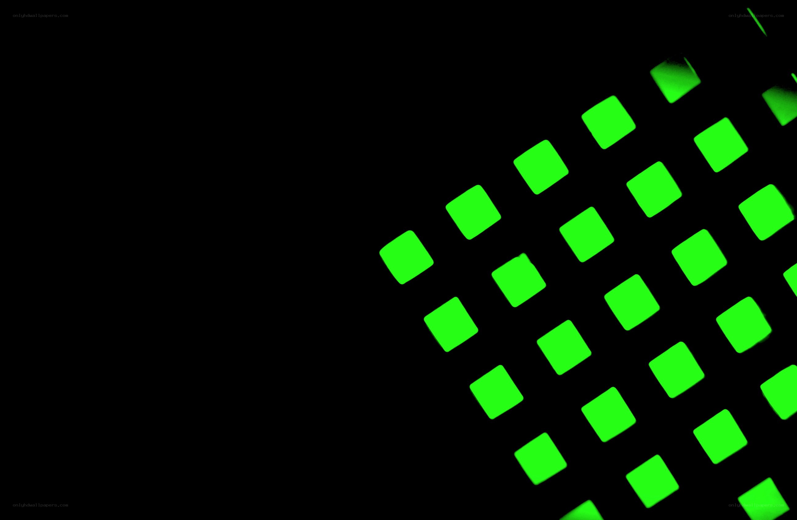 green squares on black background