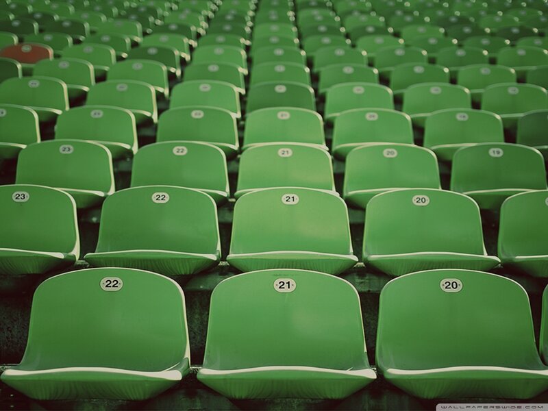 Green Stadium Seats — Empty