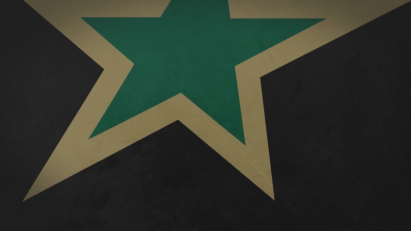 Green Star on Black
