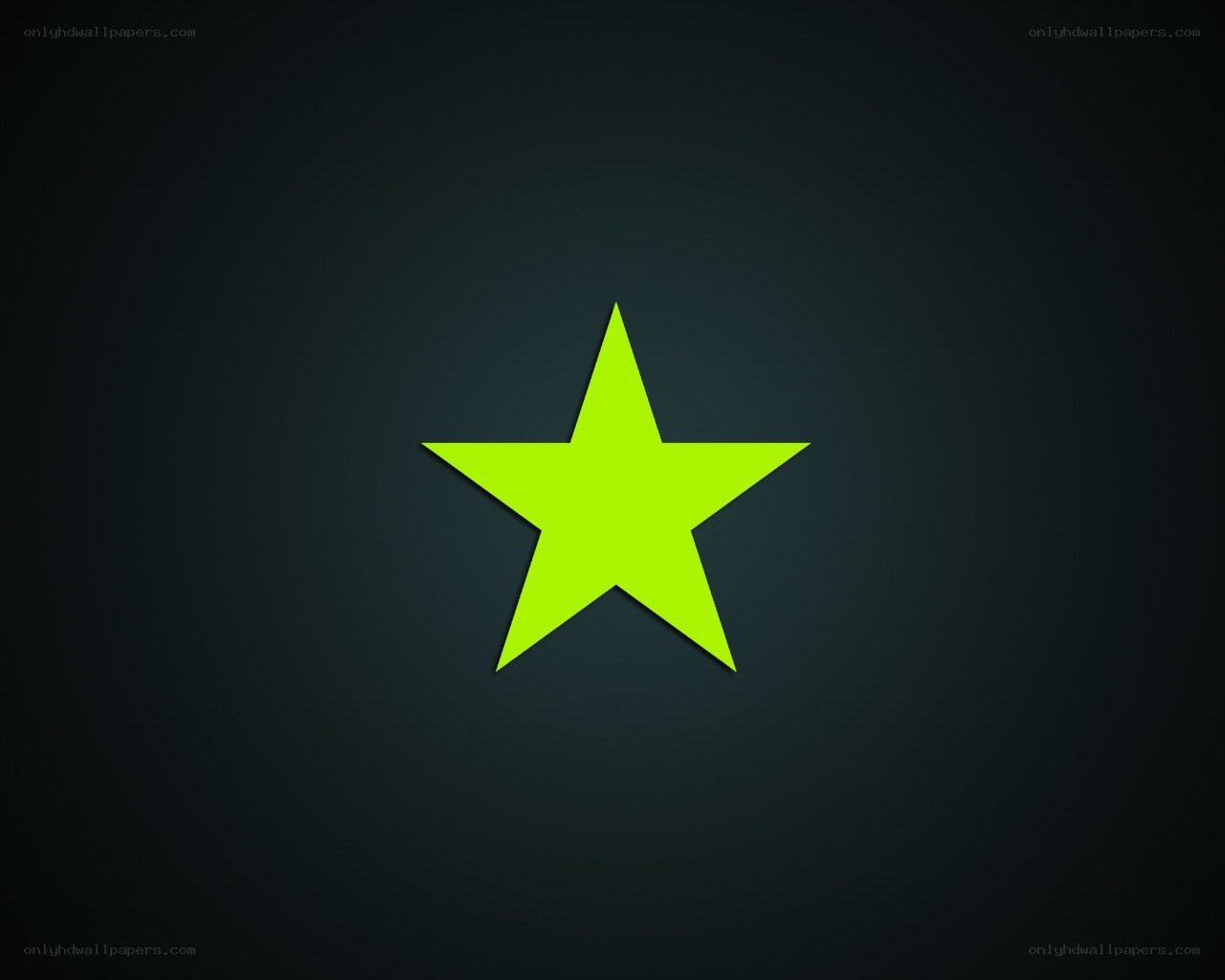 green star on dark background