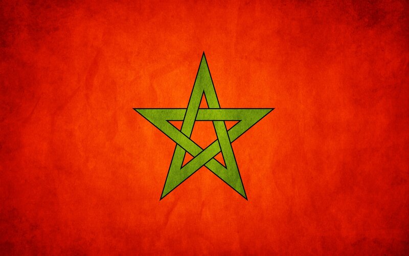 Green Star on Red
