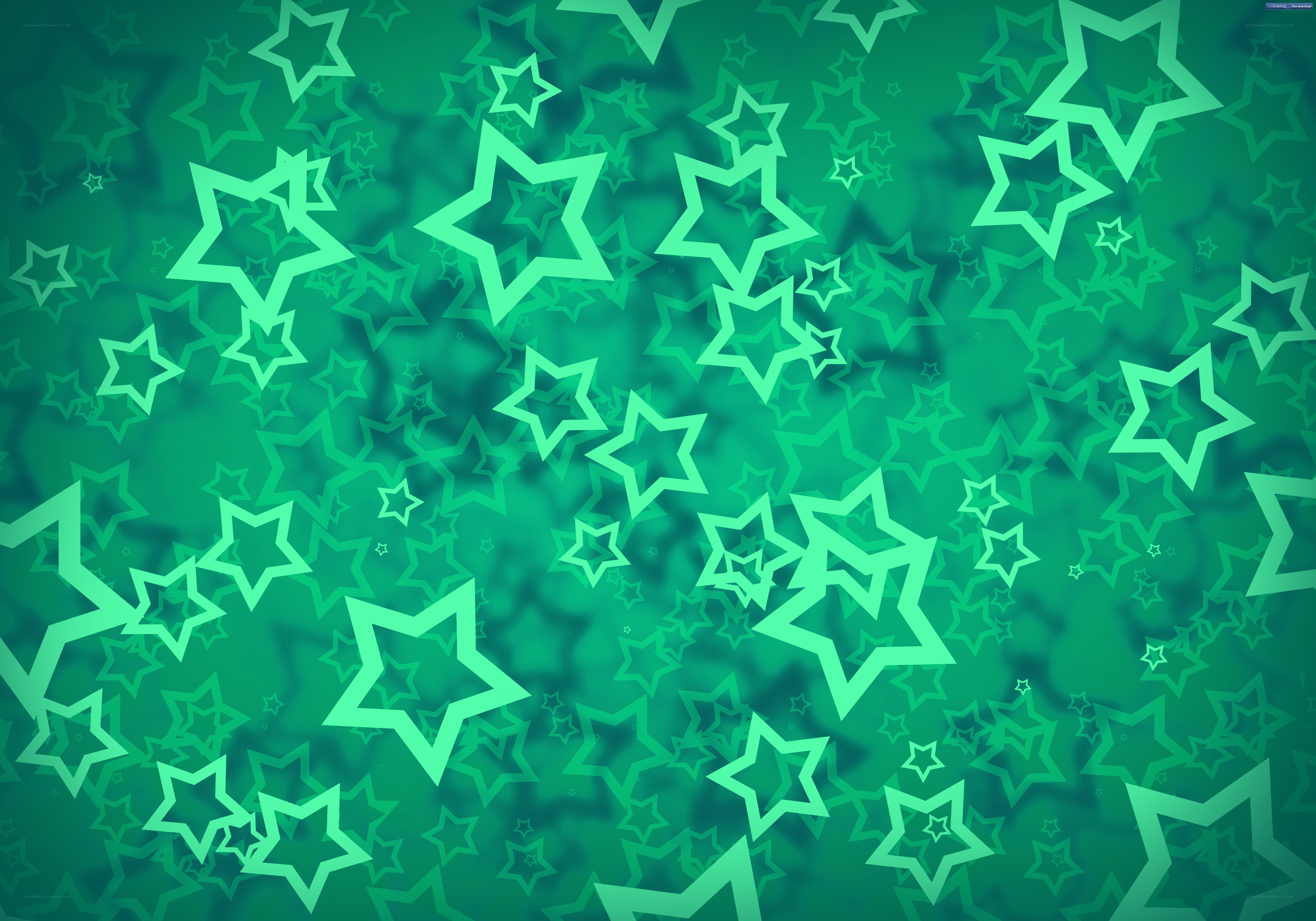 green star pattern background