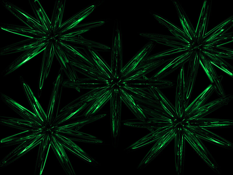 green starburst patterns