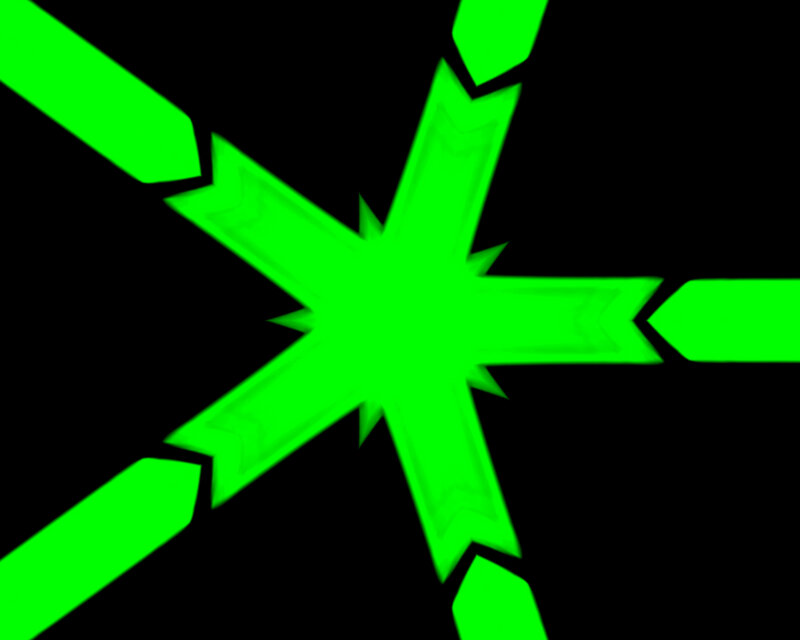 Green Starburst Shape