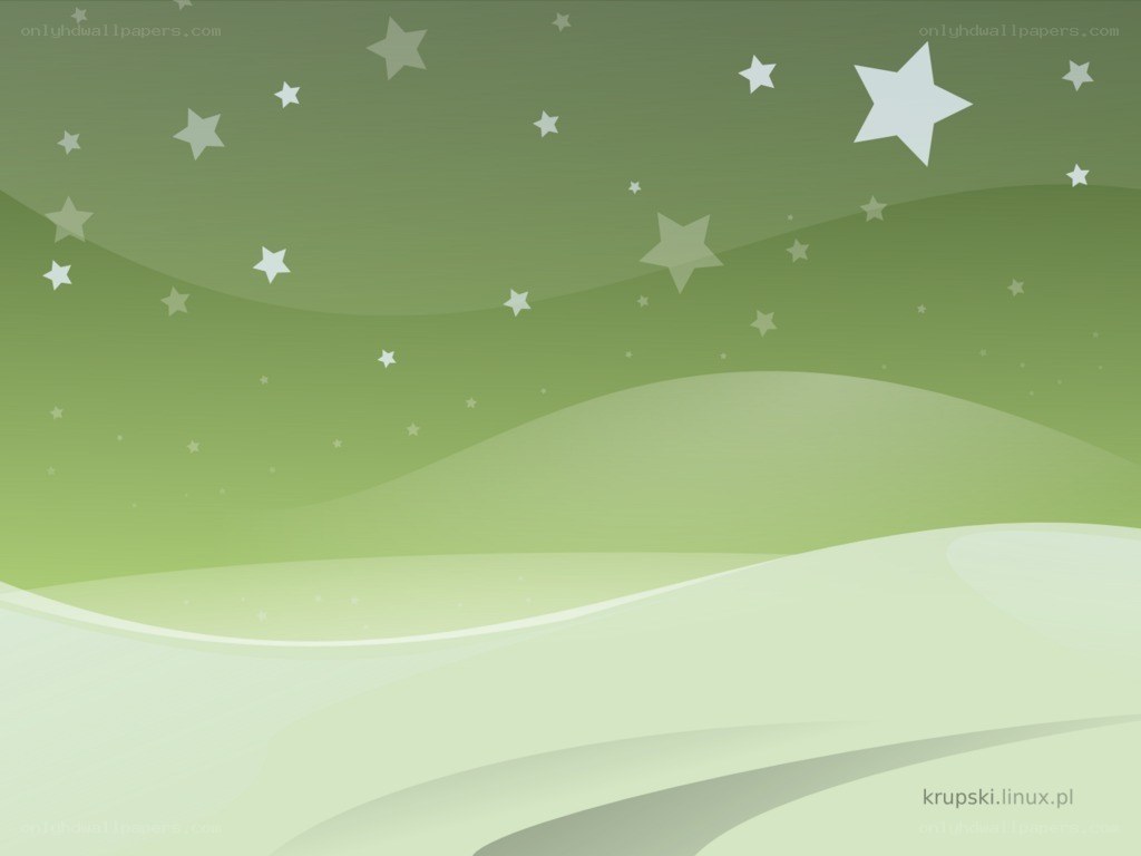 green stars background