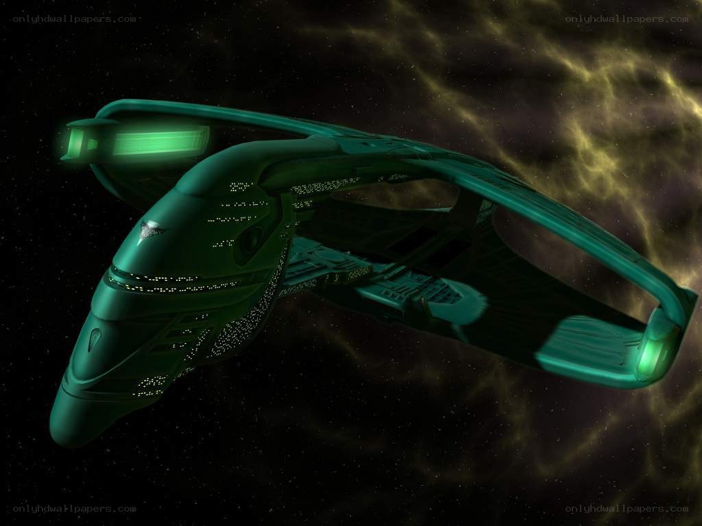 green starship in space