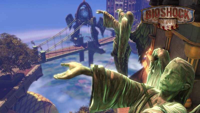 Green Statues on Bridge