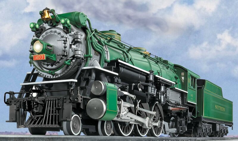 Green Steam Locomotive — Dramatic