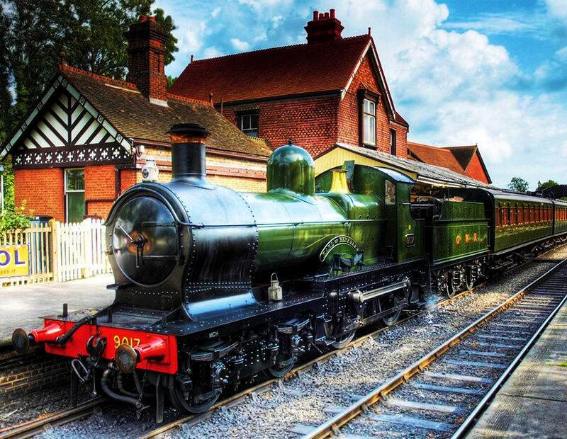 Green Steam Locomotive — Serene
