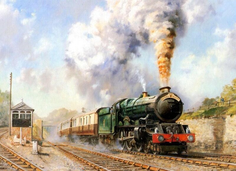 Green Steam Train