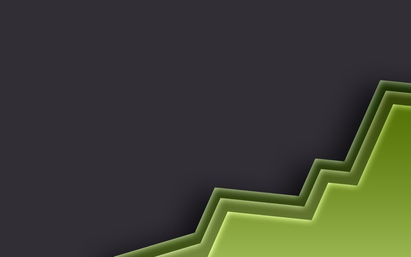Green Stepped Graph
