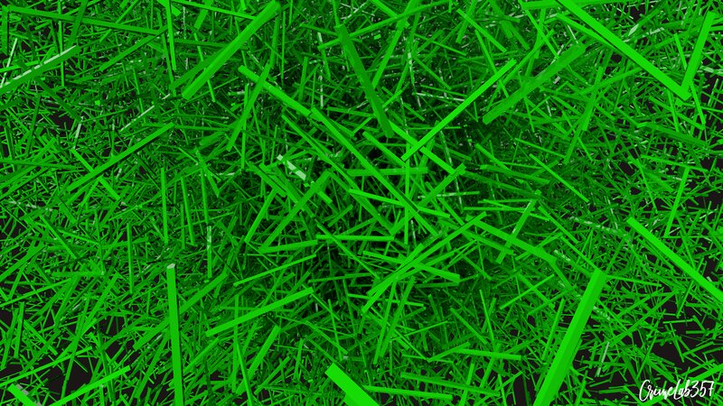 Green Sticks on Black