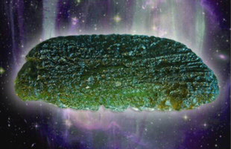 green stone in space