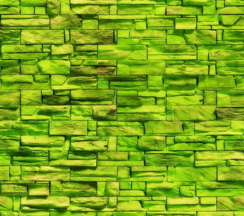Green Stone Wall