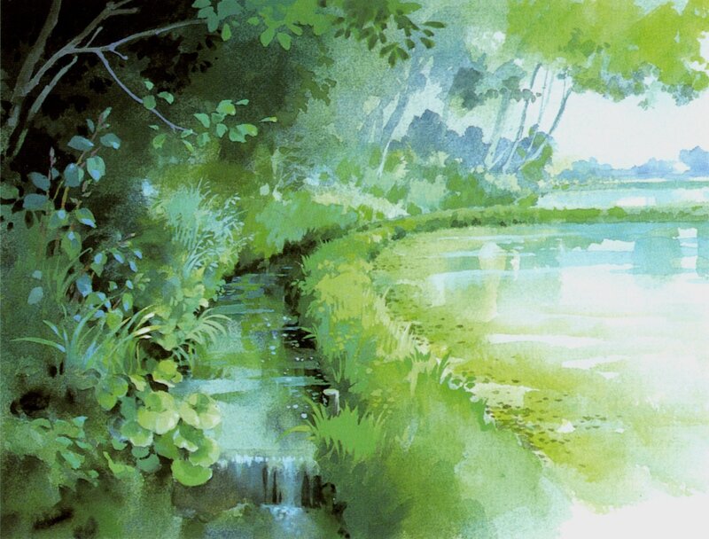 Green Stream in Forest