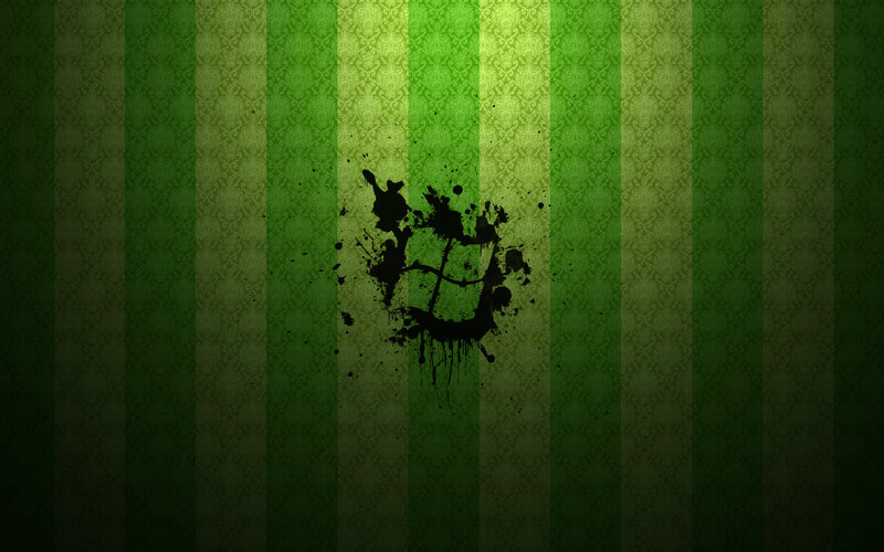 green striped background with splatter