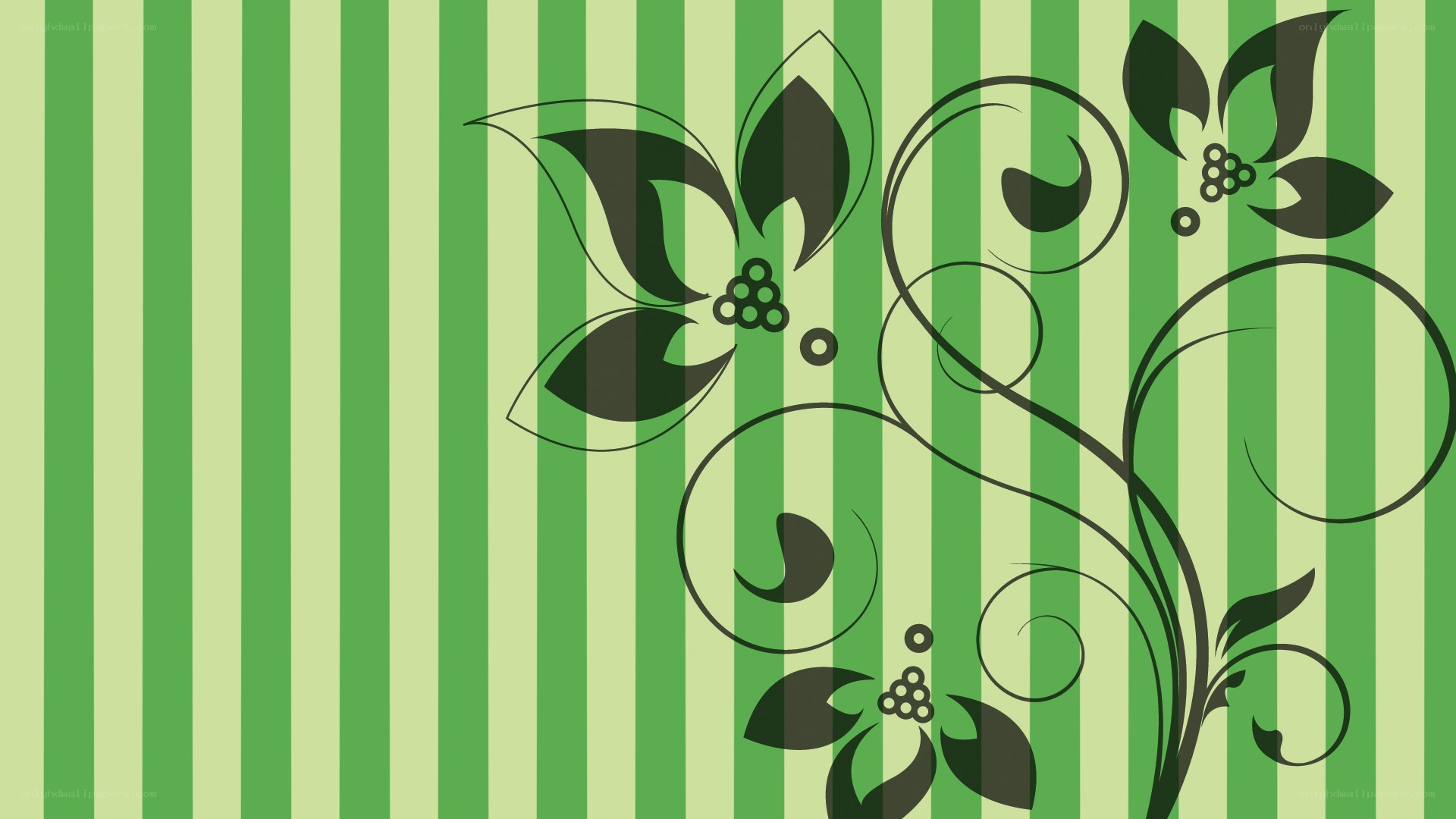 green striped floral design