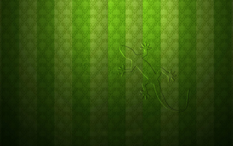 green striped gecko design