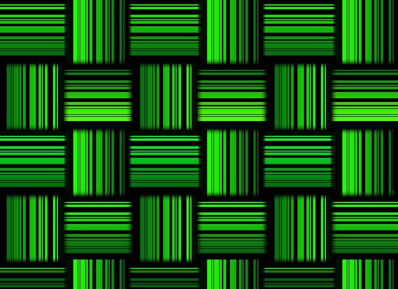 Green Striped Pattern — Geometric