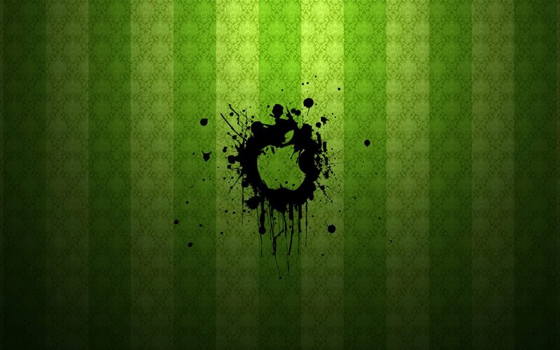green striped wallpaper with ink splatter