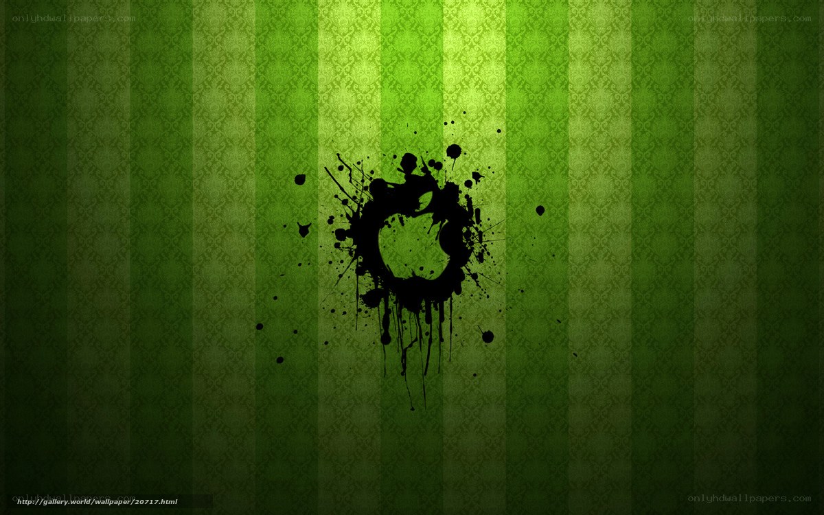 green striped wallpaper with ink splatter
