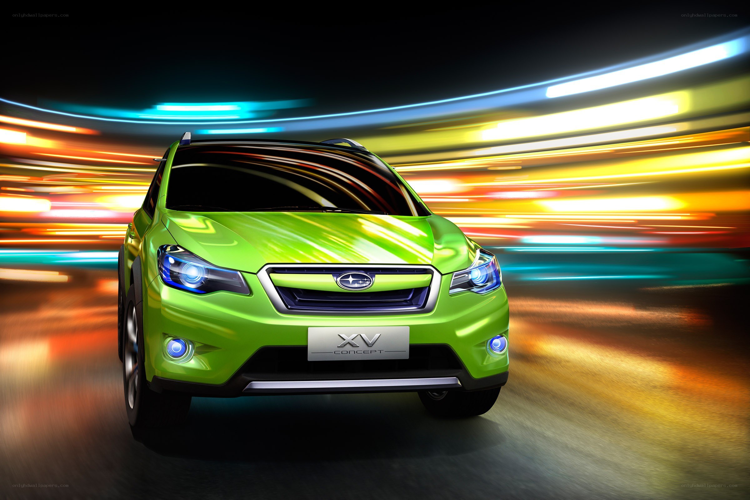 Green Subaru XV Concept car