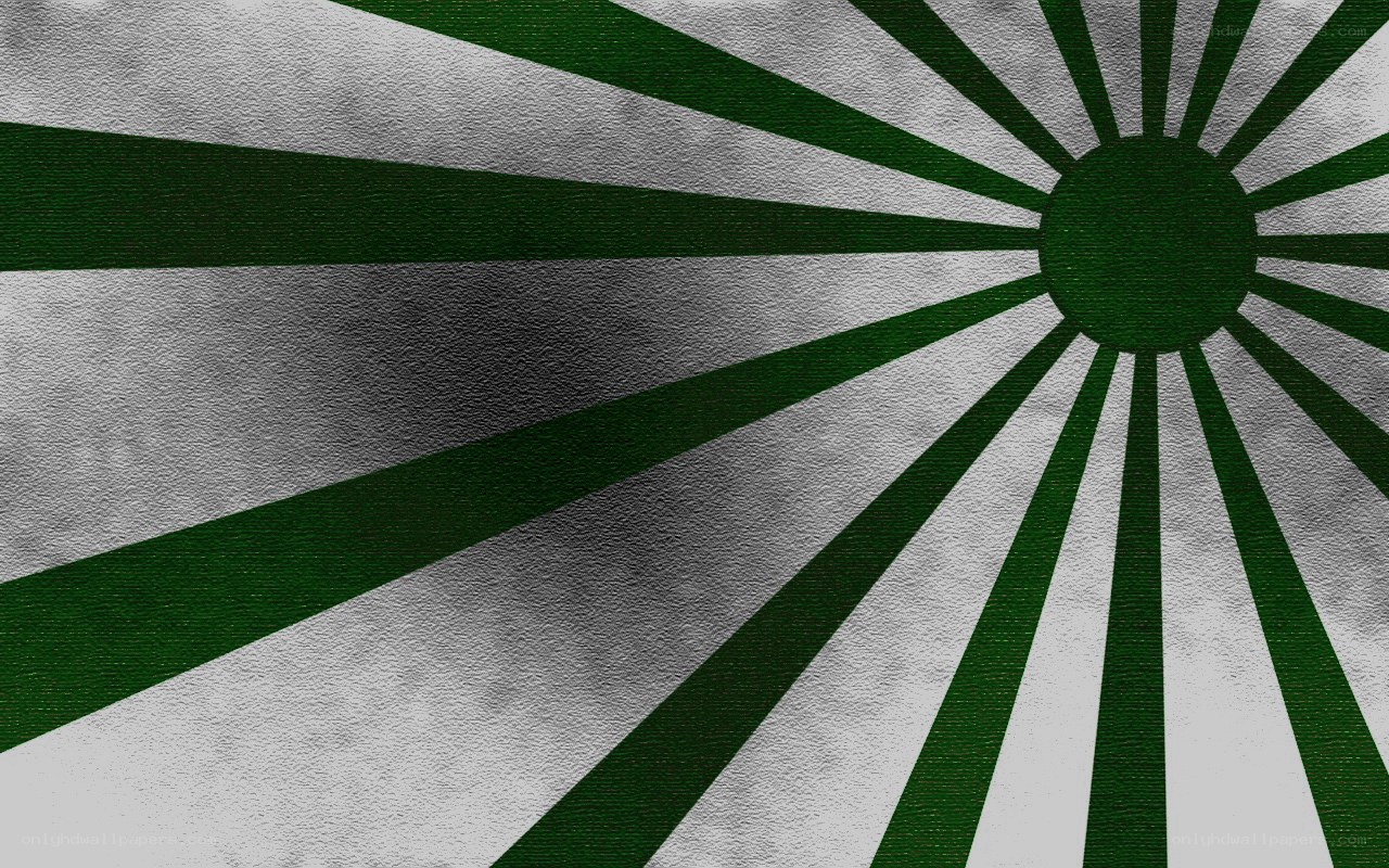 Green sunburst pattern