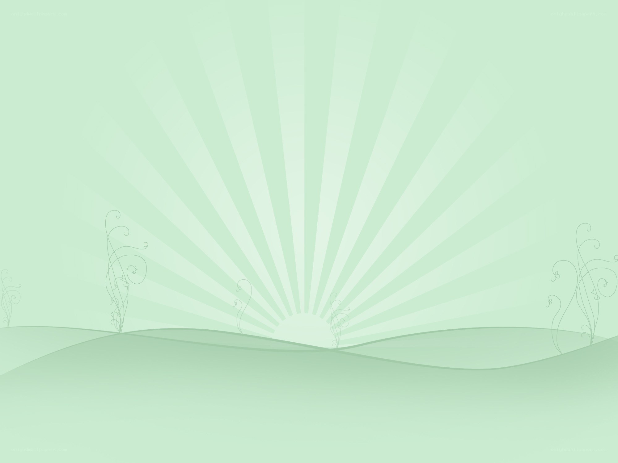 green sunrise landscape