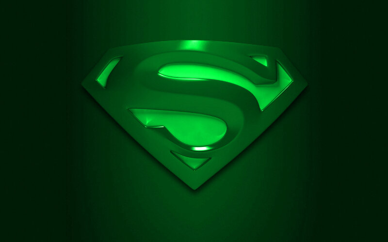 green superman logo