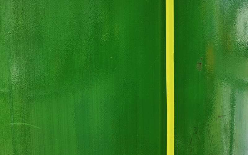 Green Surface with Yellow Line