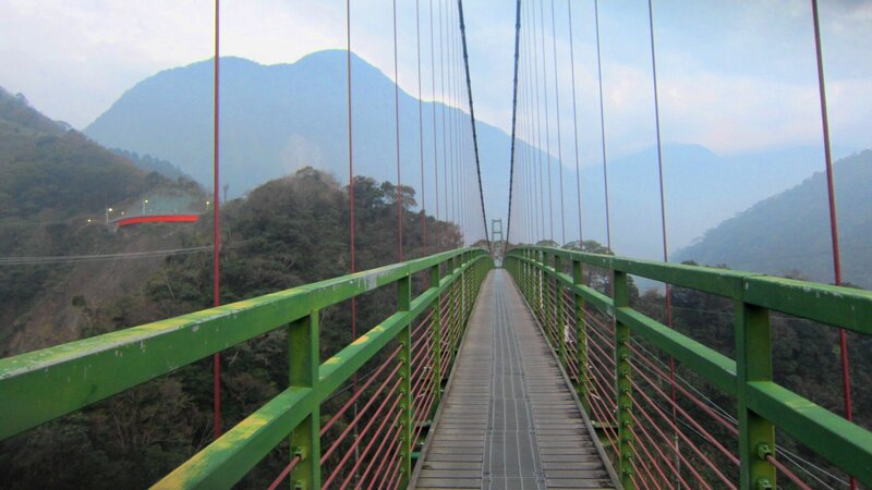 Green Suspension Bridge — Serene, Morning