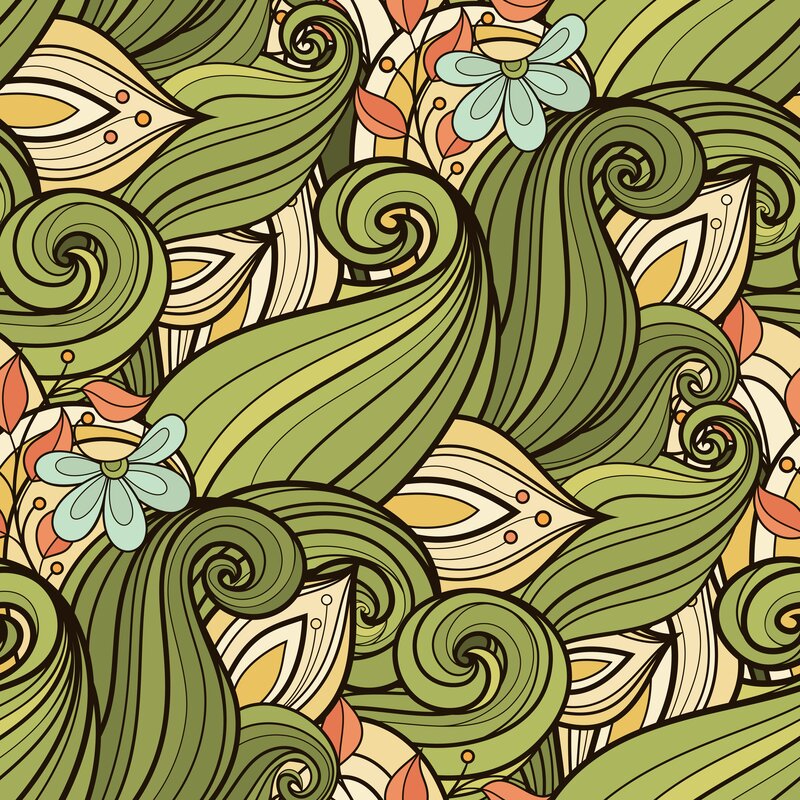 Green Swirl Pattern — Ornate