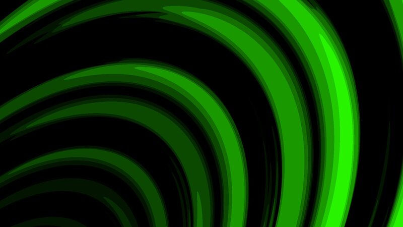 Green Swirls on Black