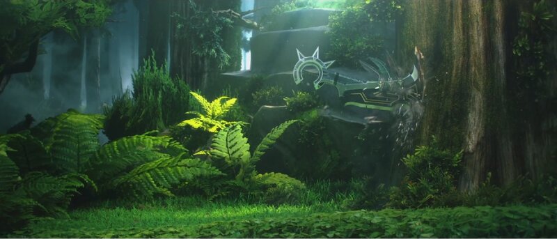 Green Sword in Forest