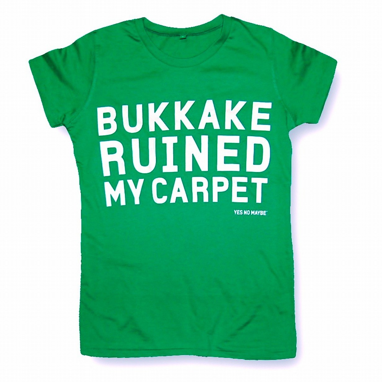 green t-shirt with text