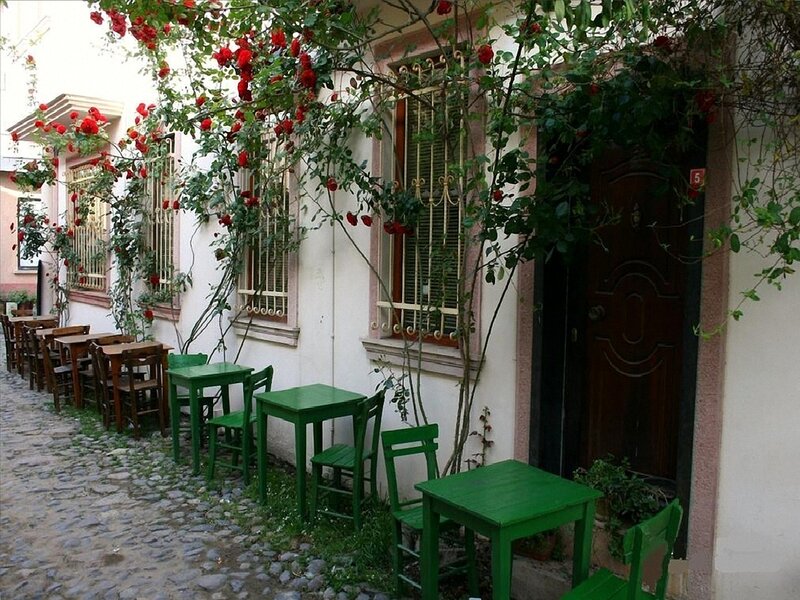 Green Tables and Chairs