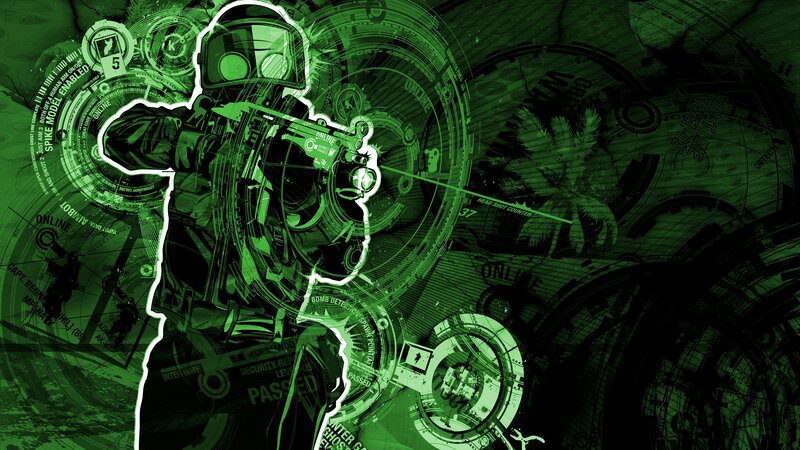 green tactical combat graphic
