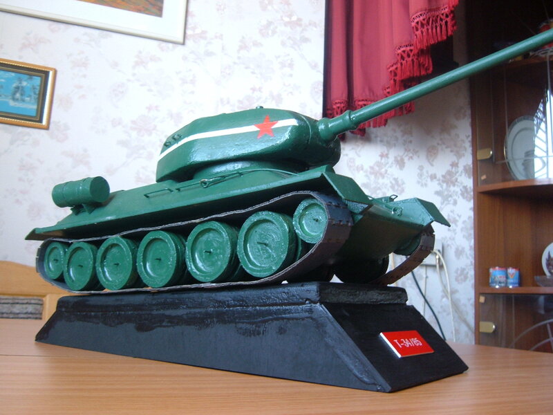 Green tank model on display