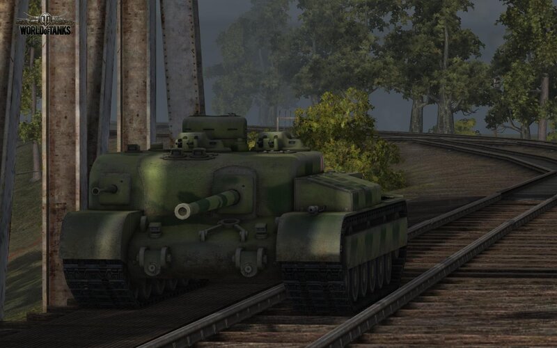 Green Tank on Train Tracks