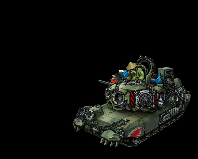 Green Tank with Speaker