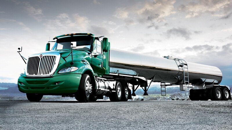 Green Tanker Truck