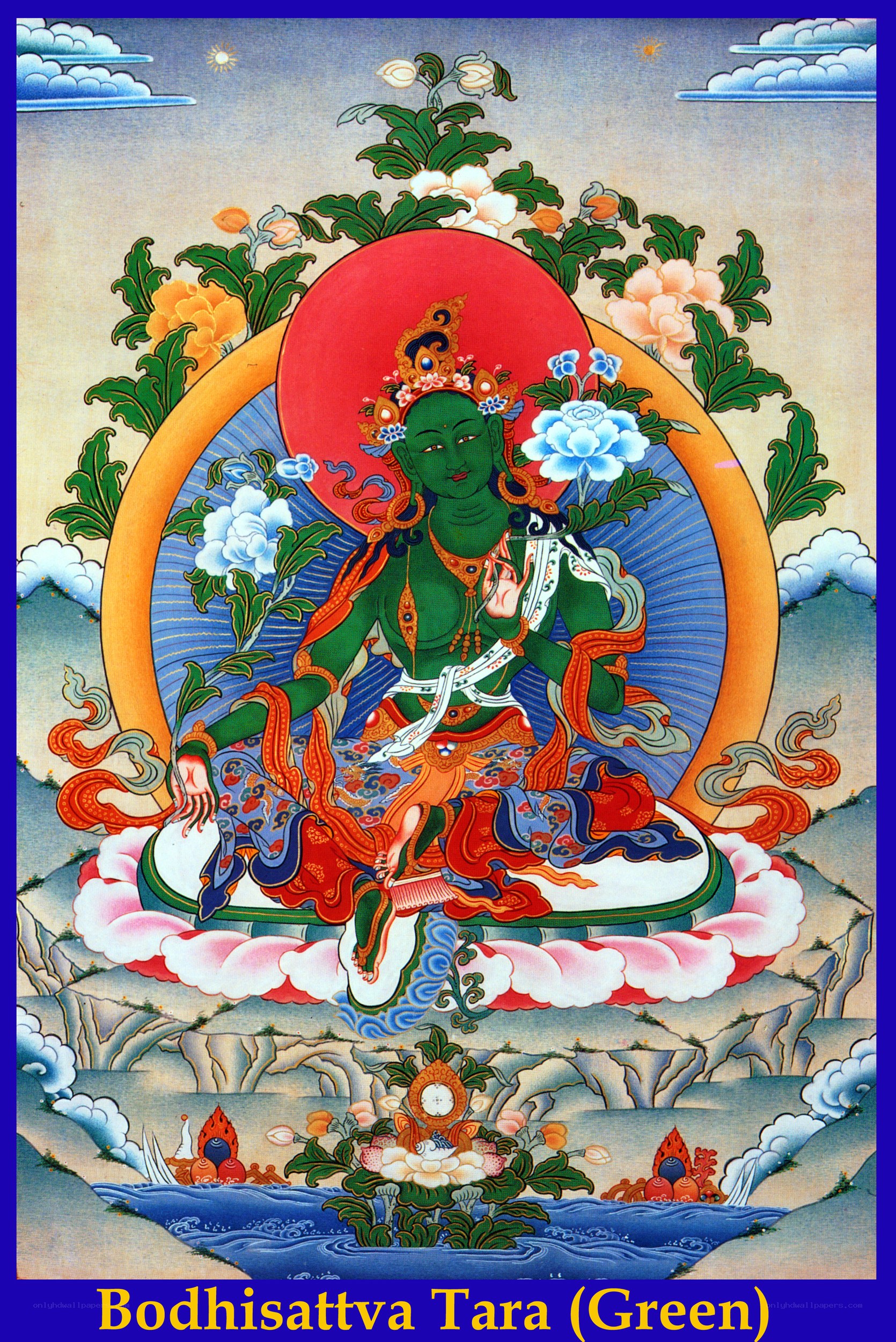 Green Tara Thangka
