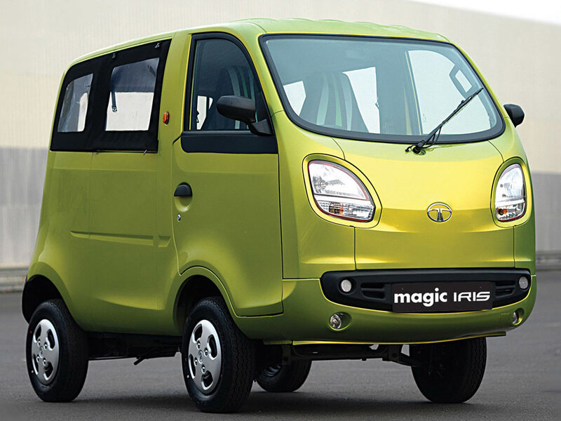 Green Tata Magic Iris vehicle