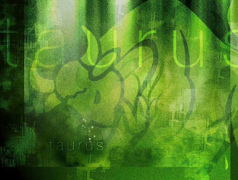 green taurus abstract design