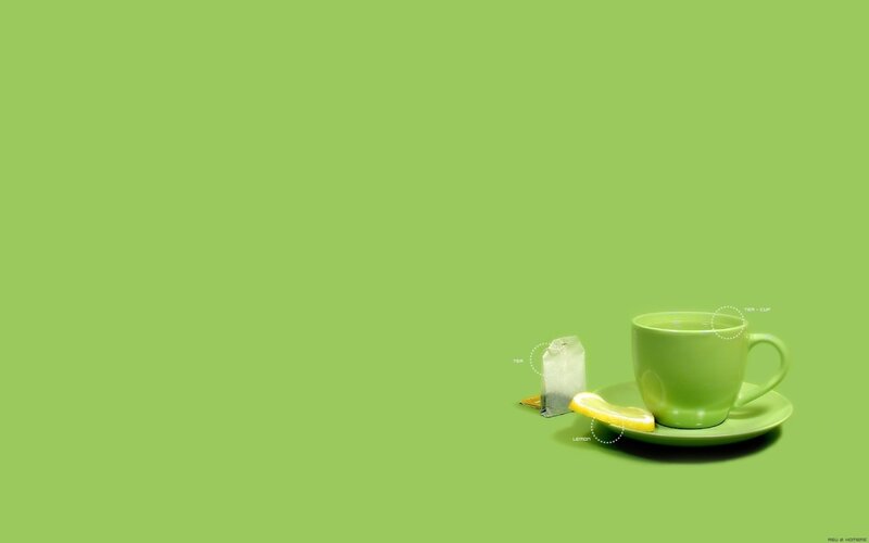 Green Tea Cup and Lemon — Calm