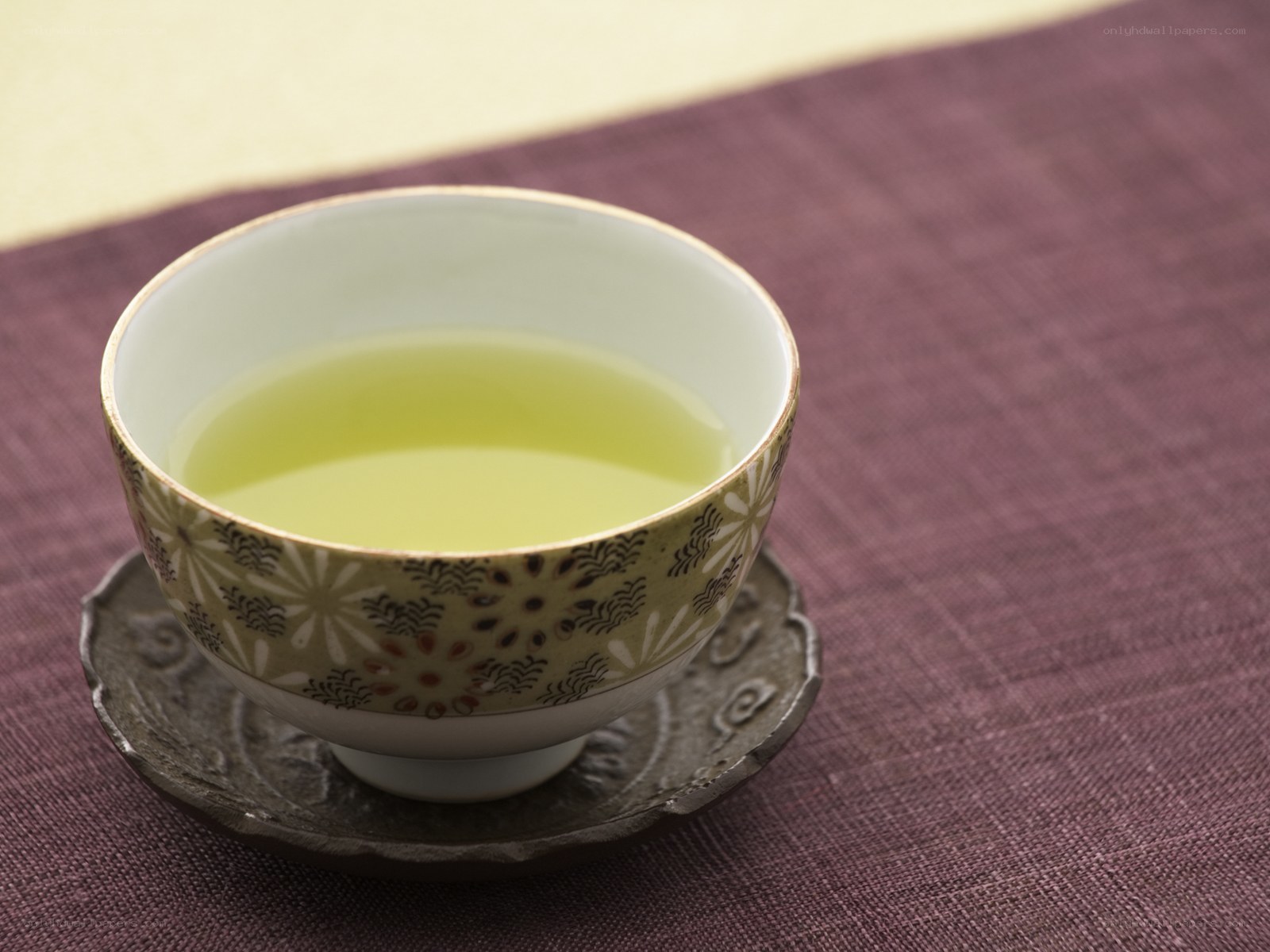green tea in a ceramic cup