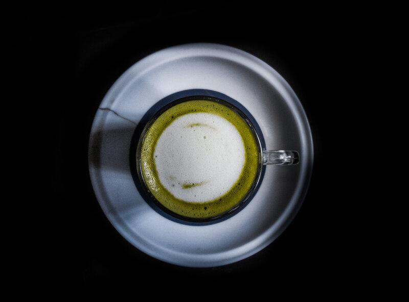 Green Tea Latte in Cup