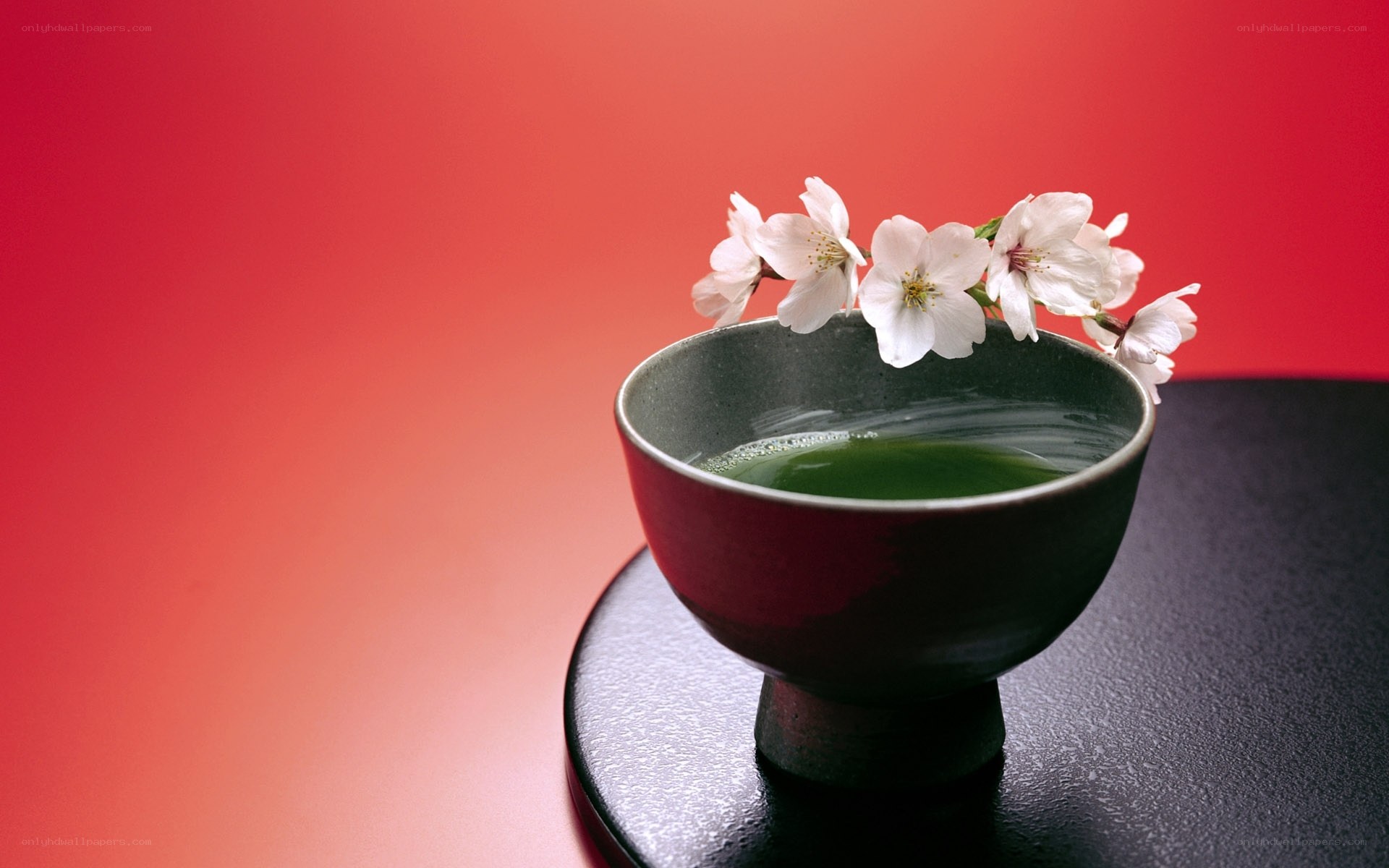 Green tea with cherry blossoms